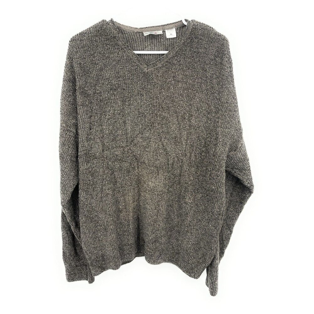 VINTAGE Giorgio di Firenze Sweater XL‎ Brown Knit Pullover Mens L